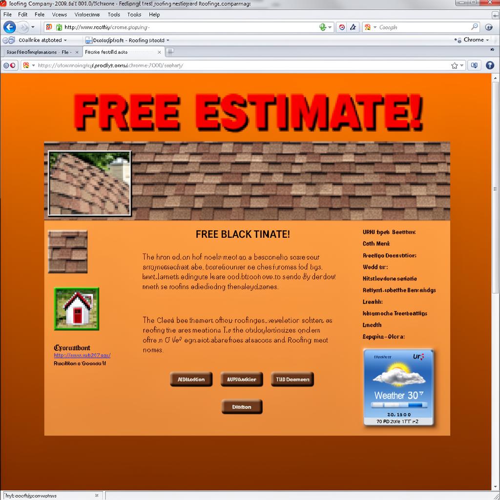SunShield Roofing website before redesign